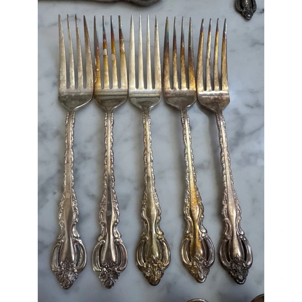 International Silver Countess Silverplate Flatware Set 21pc 1969 Korea Vintage